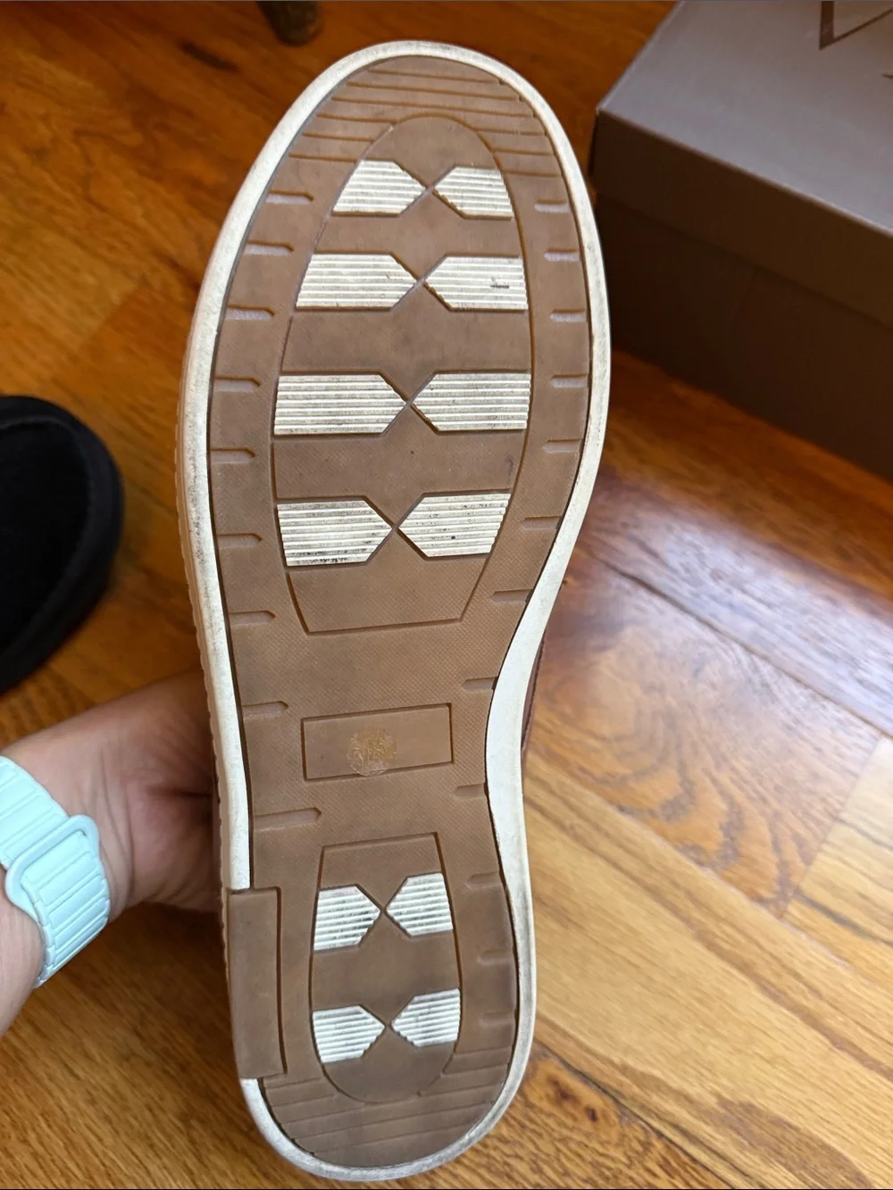 Crown Vintage Men's Brown faux leather Slip-On Style Sneakers /dress shoes